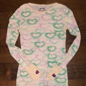 Thermal heart print shirt